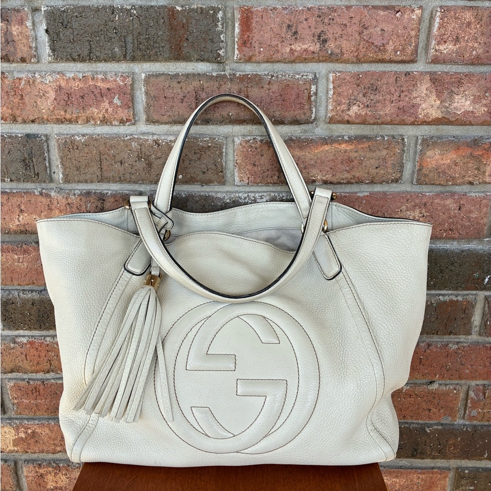 🤍 Gucci Soho Ivory Tote Bag